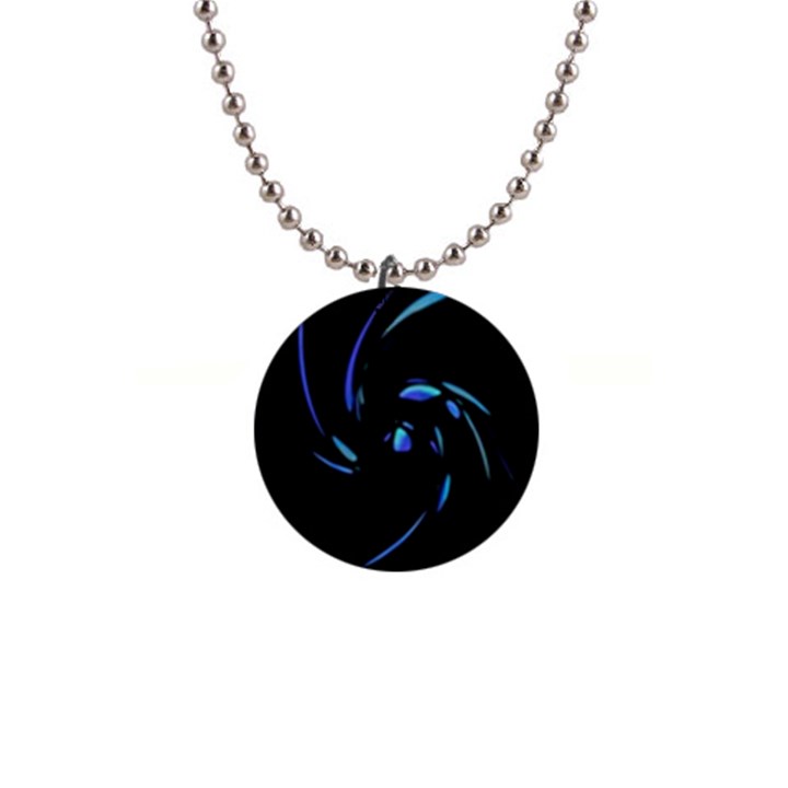 Blue twist Button Necklaces