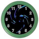 Blue twist Color Wall Clocks Front