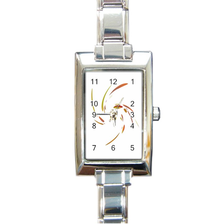 Orange twist Rectangle Italian Charm Watch