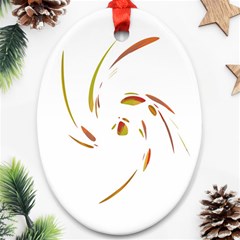 Orange Twist Ornament (oval)  by Valentinaart