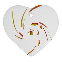 Orange Twist Ornament (heart)  by Valentinaart