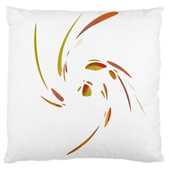 Orange Twist Large Cushion Case (one Side) by Valentinaart