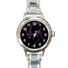 Purple Twist Round Italian Charm Watch by Valentinaart