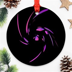 Purple Twist Ornament (round)  by Valentinaart