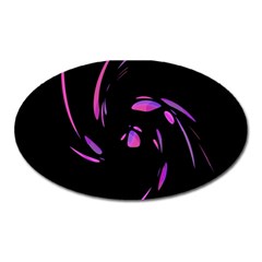 Purple Twist Oval Magnet by Valentinaart