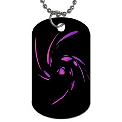 Purple Twist Dog Tag (two Sides) by Valentinaart