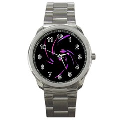 Purple Twist Sport Metal Watch by Valentinaart