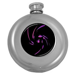 Purple Twist Round Hip Flask (5 Oz) by Valentinaart