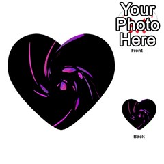 Purple Twist Multi-purpose Cards (heart)  by Valentinaart