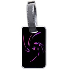 Purple Twist Luggage Tags (one Side)  by Valentinaart