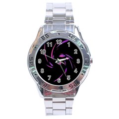 Purple Twist Stainless Steel Analogue Watch by Valentinaart