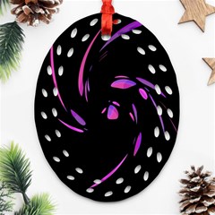 Purple Twist Ornament (oval Filigree)  by Valentinaart