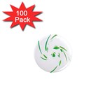 Green twist 1  Mini Magnets (100 pack)  Front