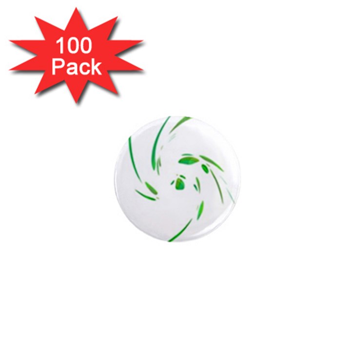 Green twist 1  Mini Magnets (100 pack) 