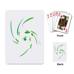 Green Twist Playing Card by Valentinaart