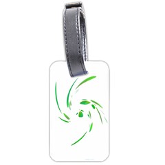 Green Twist Luggage Tags (one Side)  by Valentinaart