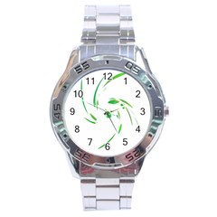 Green Twist Stainless Steel Analogue Watch by Valentinaart