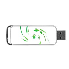 Green Twist Portable Usb Flash (two Sides)