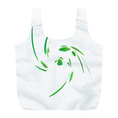 Green Twist Full Print Recycle Bags (l)  by Valentinaart