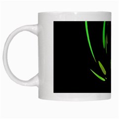 Green Twist White Mugs by Valentinaart