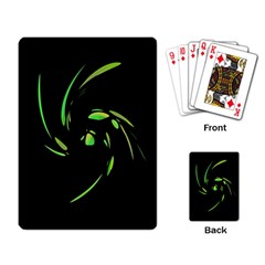 Green Twist Playing Card by Valentinaart