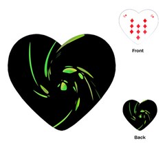 Green Twist Playing Cards (heart) 