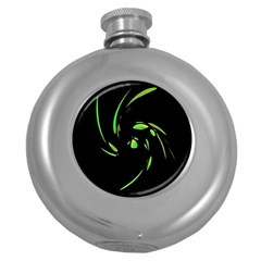 Green Twist Round Hip Flask (5 Oz) by Valentinaart