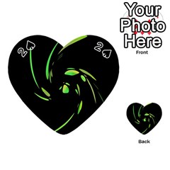 Green Twist Playing Cards 54 (heart)  by Valentinaart