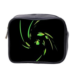 Green Twist Mini Toiletries Bag 2-side by Valentinaart