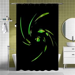 Green Twist Shower Curtain 48  X 72  (small) 