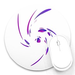 Purple Twist Round Mousepads by Valentinaart