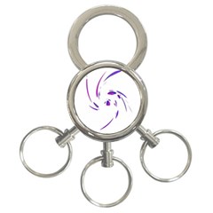 Purple Twist 3-ring Key Chains by Valentinaart