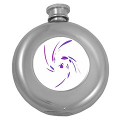 Purple Twist Round Hip Flask (5 Oz) by Valentinaart