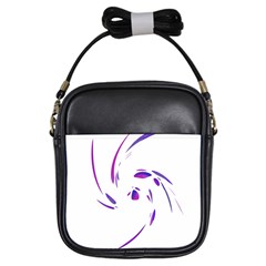 Purple Twist Girls Sling Bags by Valentinaart