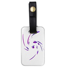 Purple Twist Luggage Tags (one Side)  by Valentinaart