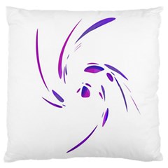 Purple Twist Large Flano Cushion Case (two Sides)