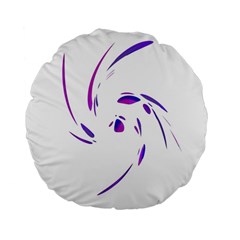 Purple Twist Standard 15  Premium Flano Round Cushions