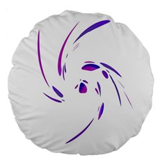 Purple Twist Large 18  Premium Flano Round Cushions