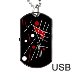 Artistic Abstraction Dog Tag Usb Flash (one Side)