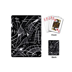 Gray Abstraction Playing Cards (mini)  by Valentinaart