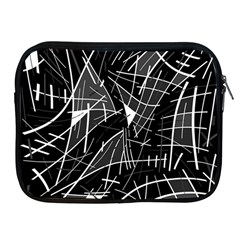 Gray Abstraction Apple Ipad 2/3/4 Zipper Cases by Valentinaart