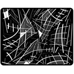 Gray abstraction Double Sided Fleece Blanket (Medium)  58.8 x47.4  Blanket Front