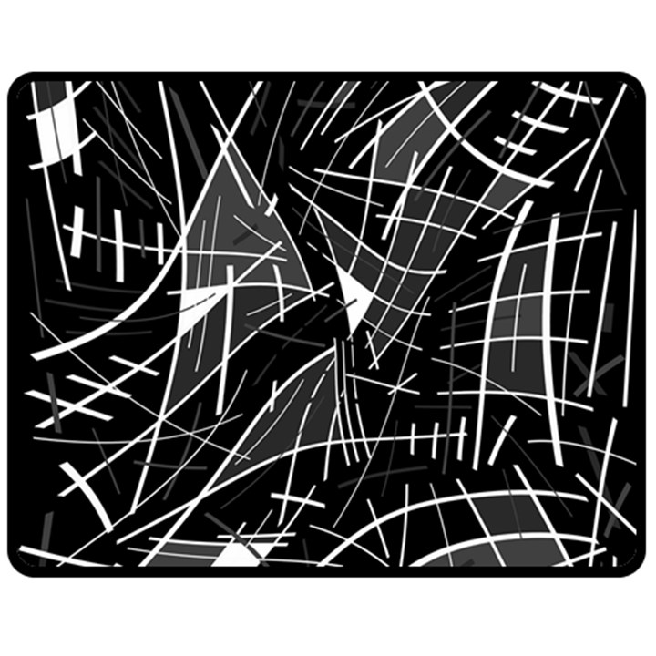 Gray abstraction Double Sided Fleece Blanket (Medium) 