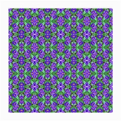 Pretty Purple Flowers Pattern Medium Glasses Cloth by BrightVibesDesign