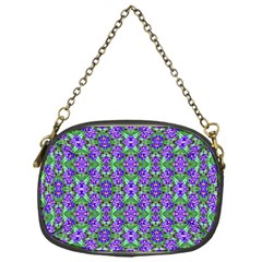 Pretty Purple Flowers Pattern Chain Purses (one Side) 