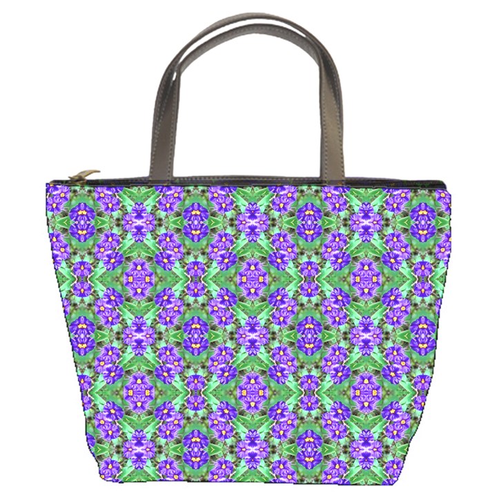 Pretty Purple Flowers Pattern Bucket Bags