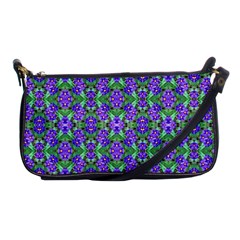 Pretty Purple Flowers Pattern Shoulder Clutch Bags by BrightVibesDesign