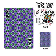 Pretty Purple Flowers Pattern Playing Cards 54 Designs  by BrightVibesDesign