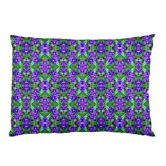 Pretty Purple Flowers Pattern Pillow Case by BrightVibesDesign