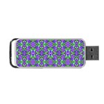 Pretty Purple Flowers Pattern Portable USB Flash (Two Sides) Front